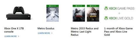 Xbox One X Metro Saga Bundle Announced Includes Metro Exodus Metro