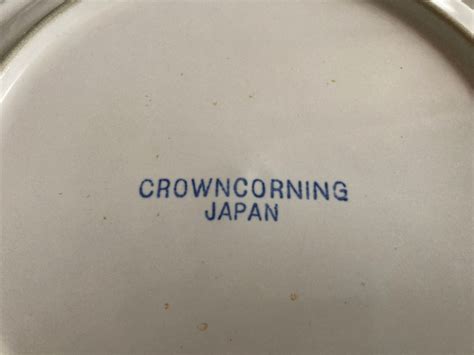 Vintage Crown Corning Japan Stoneware Luncheon Plates 9 Inches Set Of 4