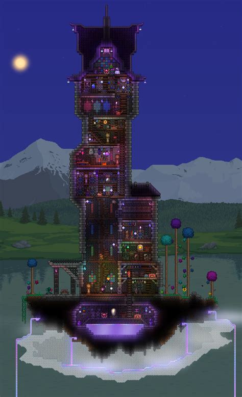 Wizard tower in the sky : r/Terraria