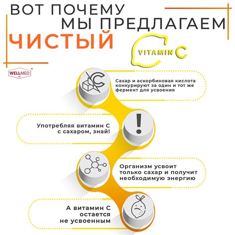 Аскорбиновая кислота Мелиген WELLMED в порошке для иммунитета без ...