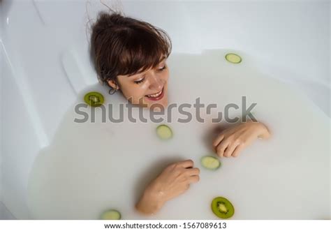 Beautiful Sexy Naked Girl Resting Milk Stock Photo Shutterstock