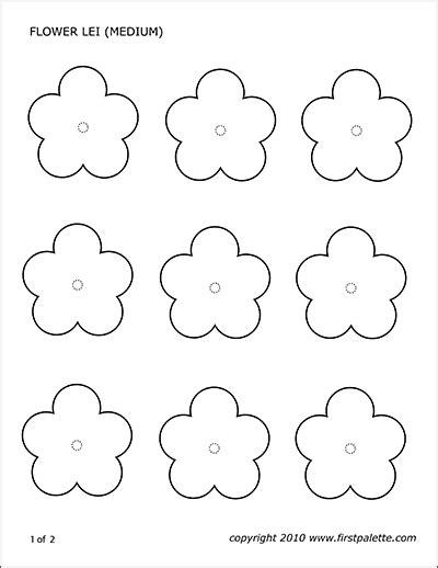 Printable Paper Flower Lei Template
