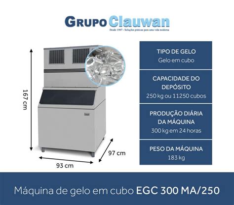 M Quina De Gelo Em Cubo Egc Ma Everest Clauwan