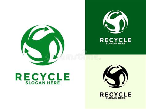 recycle logo circle stock illustrations  recycle logo circle