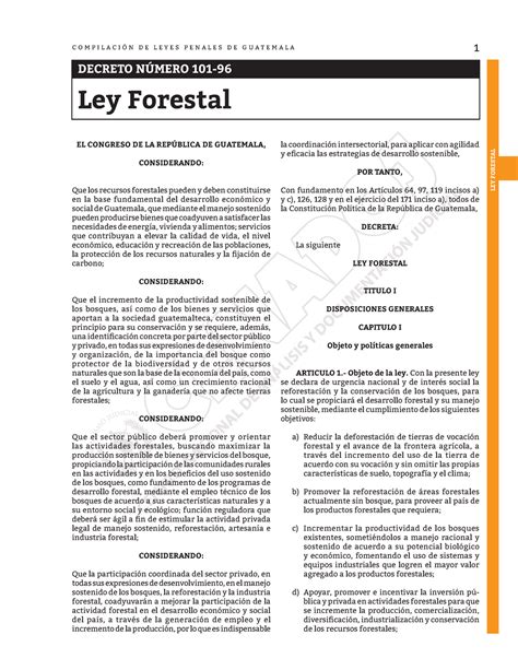 05 Ley Forestal derecho ambiental ciencias jurídicas y sociales 1