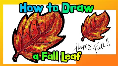 How To Draw Fall Leaves Easy Drawing Art Youtube