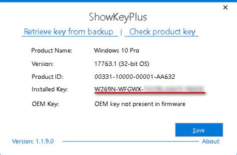 Как узнать лицензионный ключ windows 10 aida