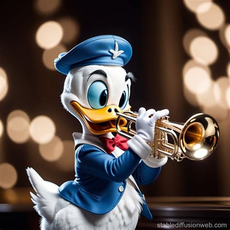 Donald Duck's Trumpet-Playing X-Ray | Stable Diffusion Online