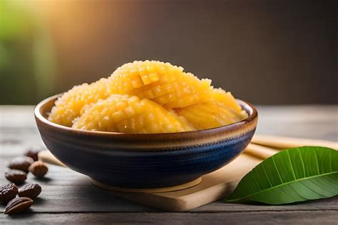 Premium Ai Image A Bowl Of Corn On A Wooden Table