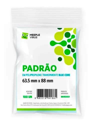 63.5 Mm X 88.0 Mm - Sleeves Padrao 100 Unidades 63,5 Mm X 88 Meeple Virus Board | MercadoLivre