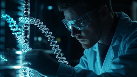 modern forensic scientist conducting dna analysis  hightech crime
