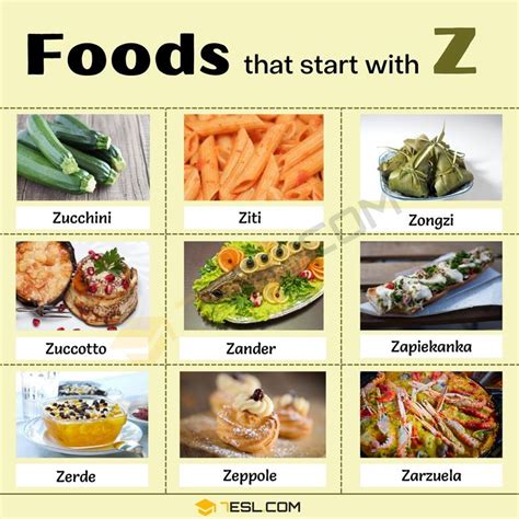 Foods That Start With Z With Images Esl