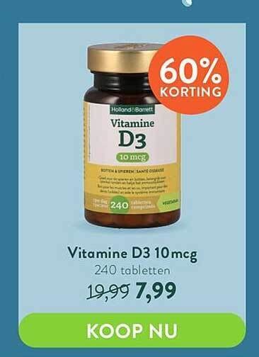 Holland Barrett Vitamine D Mcg Aanbieding Bij Holland Barrett