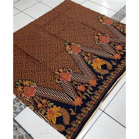 Kain Batik Solo Parang Gunung Gedek Orange Shopee Indonesia