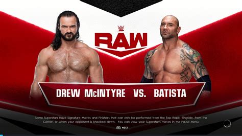 WWE 2K22 Batista Vs Drew McIntyre YouTube