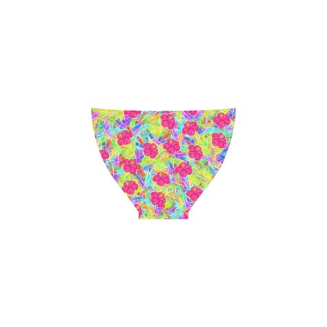 Pretty Pink Hawaiian Flowers Pattern Custom Bikini Swimsuit Id D