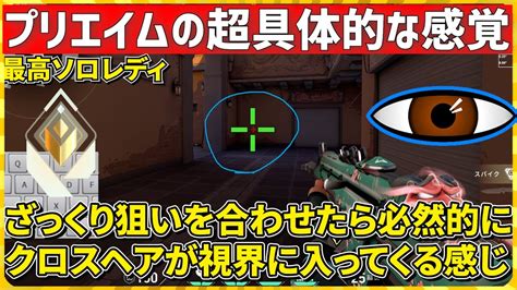 【valorant】実戦でのプリエイムの時のエイムの動かし方、置く位置、目の使い方、etcかなり細かく解説してみた。【最高ソロレディが