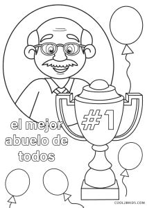 Feliz Día Del Padre Abuelo Para Colorear Páginas Dibujo De Payasos