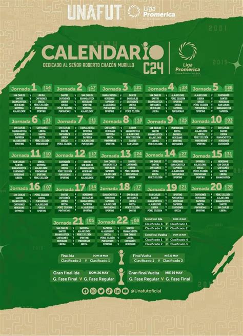 Calendario Y Dedicado Del Clausura De Liga Promerica