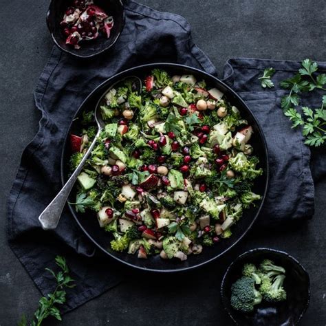 Brokkoli Salat Mit Kichererbsen Schnelle Einfache Und Gesunde