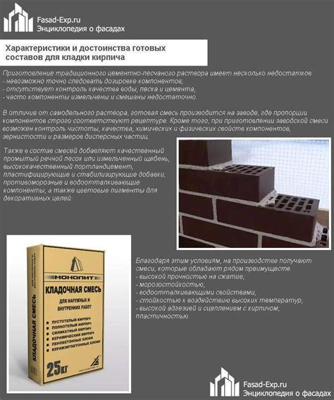 Кладочная смесь для кирпича: расход сухой смеси на 1 м2 кладки, готовая ...