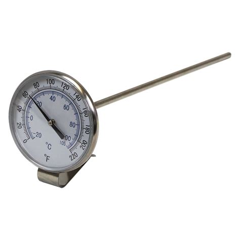 Dual Scale Dial Type Liquid Thermometer W Probe Coburn