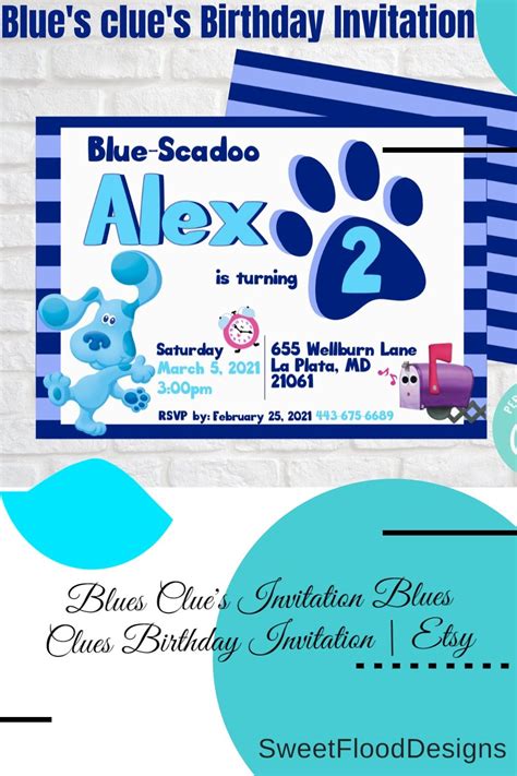 Does your little one love Blues Clue's? Check out this 2nd birthday Invitation! Read Etsy ...