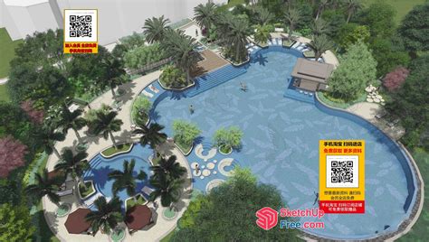Outdoor Swimming Pool Skp File Lumion - 06681 - SketchUp Free