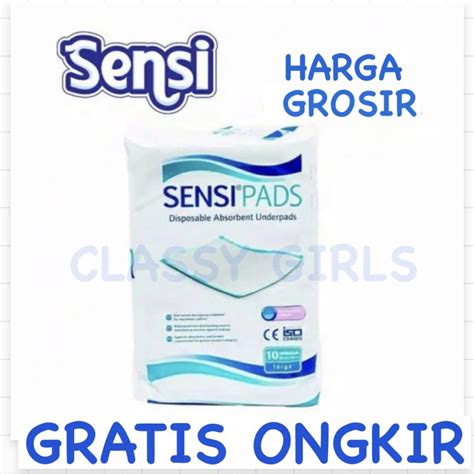 Jual SENSI UNDERPAD SENSIPADS PERLAK TATAKAN OMPOL ISI 10