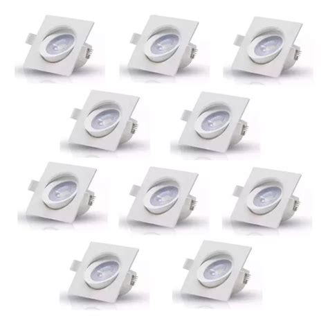 Kit 18 Spot Led Embutir 5w Quadrado 3000k Branco Quente Vany Cor Branco