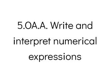 Idaho- 5th grade Math Content Standards Map Printable by Whitney Curzon