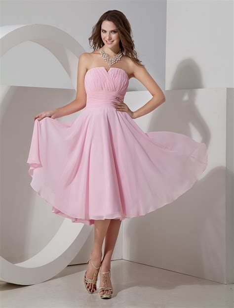 Robe Demoiselle Dhonneur Rose Plissée Bustier