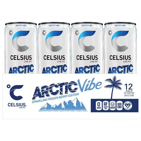 Celsius Sparkling Energy Drink Arctic Vibe 12 Pk 12 Oz