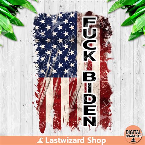 Fuck Biden Distressed American Flag PNG Joe Biden Sublimation Design Watercolor US Election