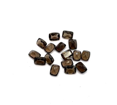 Natural Smoky Quartz Cushion Cut Loose Gemstone Lot 16 Pcs 5 7 MM 13 CT