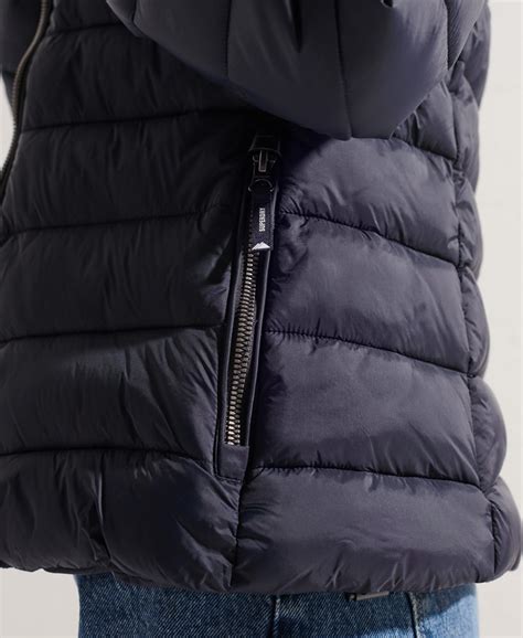 Womens Classic Fuji Puffer Jacket In Eclipse Navy Superdry