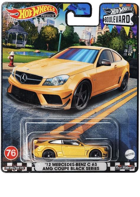 Машинка Hot Wheels Premium Car Culture 12 Mercedes Benz C63 AMG Coupe Black Series Хот Вилс