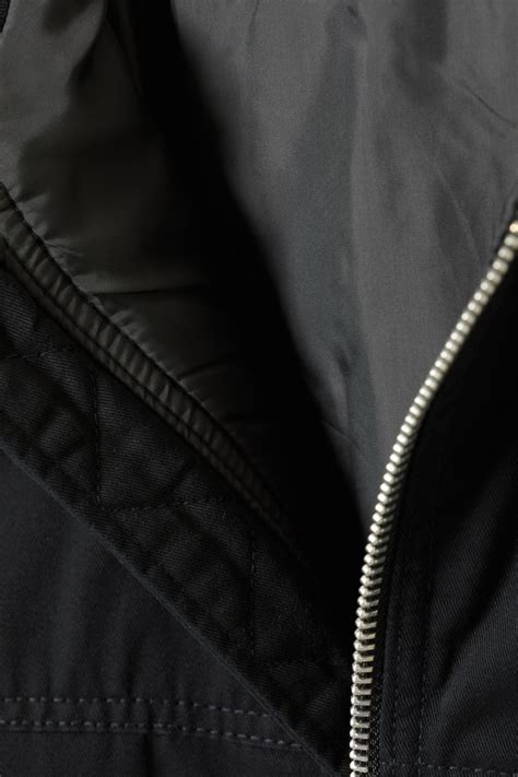 Relaxed Cotton Bomber Jacket Black Weekday Gb