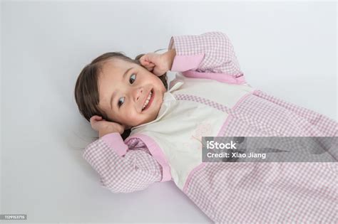 Full Body Healthy Children Concept Little Asian Child Sleeping