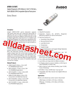 Afbr J Apz Datasheet Pdf Broadcom Corporation