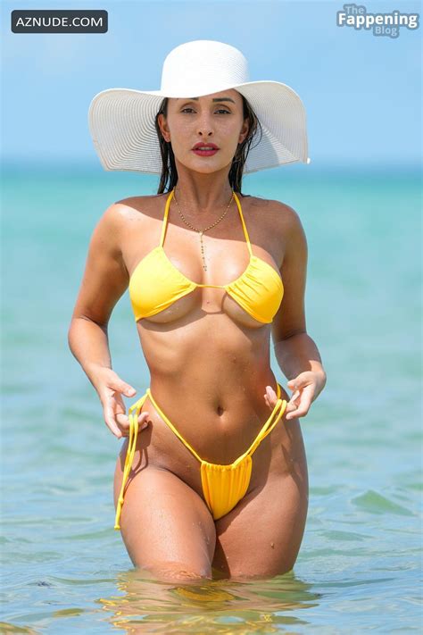 Dorina Guillen Sizzles In Miami In A Tiny Yellow Bikini AZNude