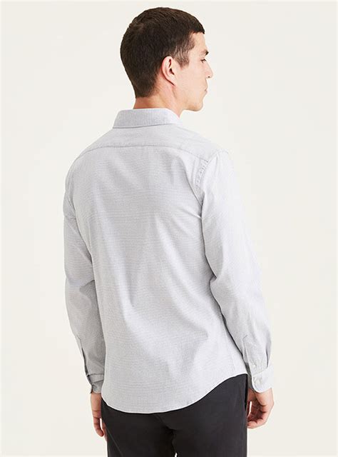 Ripley Camisa Manga Larga Hombre Dockers Gris