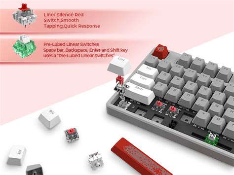Mua Magic Refiner Ak Gaming Keyboard Rainbow Led Backlit Hot Swappable Linear Red Switch Pbt