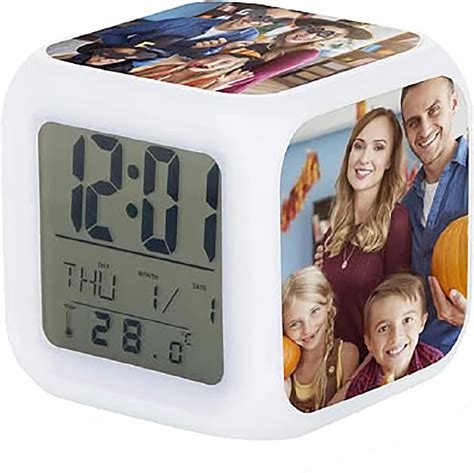 Buy 7 Colour Changing LED Digital Alarm Clock Table Watch With Date