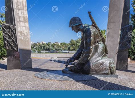 Monument To The Sappers In Warsaw Poland Editorial Photography Image