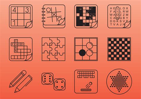 board  table game icons  vector art  vecteezy