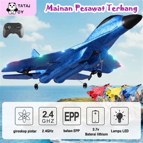 Jual SU35 Mainan Pesawat Terbang Remote Control Led Pesawat Glider