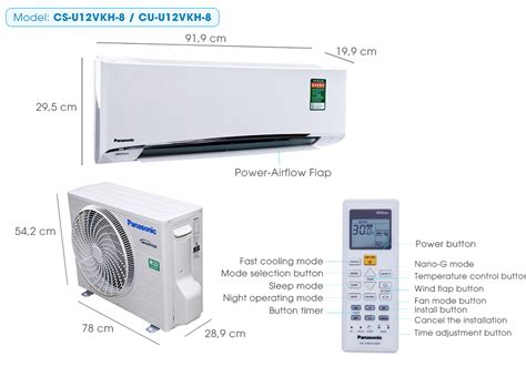 Panasonic Air Conditioner U12VKH 8 1 5Hp Premium Inverter