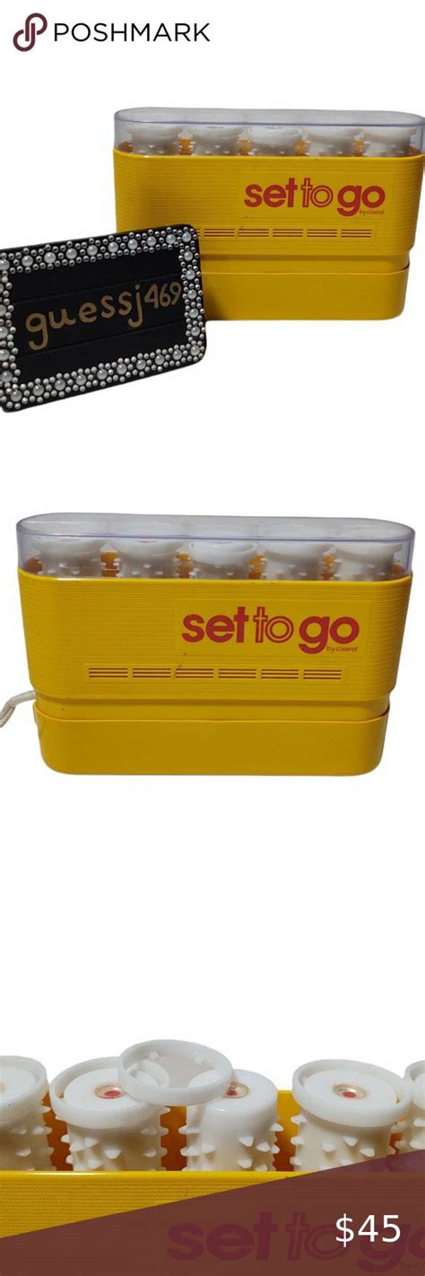 Vintage S Clairol Set To Go Curlers W Clips Electric Hot Rollers K S Clairol Hot Rollers