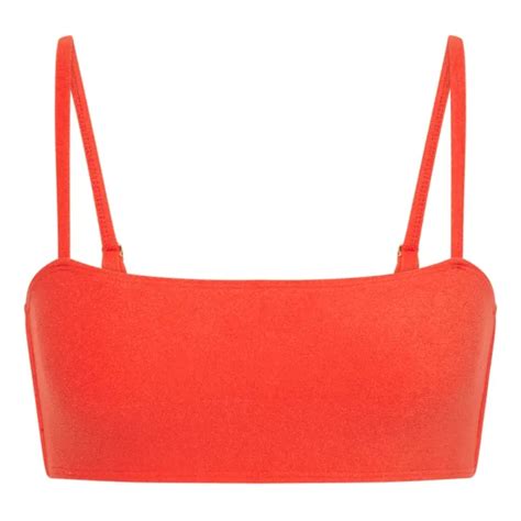 Faithfull The Brand Adara Terry Cloth Bikini Top Vermillion Smallable